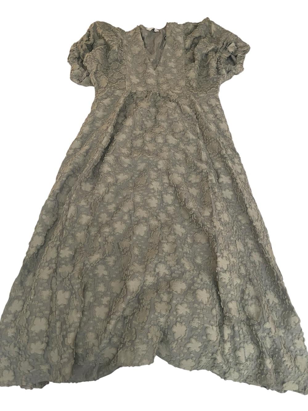 PARIS ATELIER & OTHER STORIES GREEN FLORAL TEXTURED DRESS SIZE 10